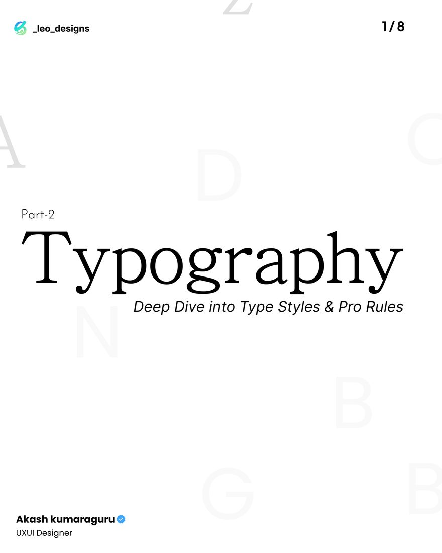 Typography, part two — a deep dive into type styles