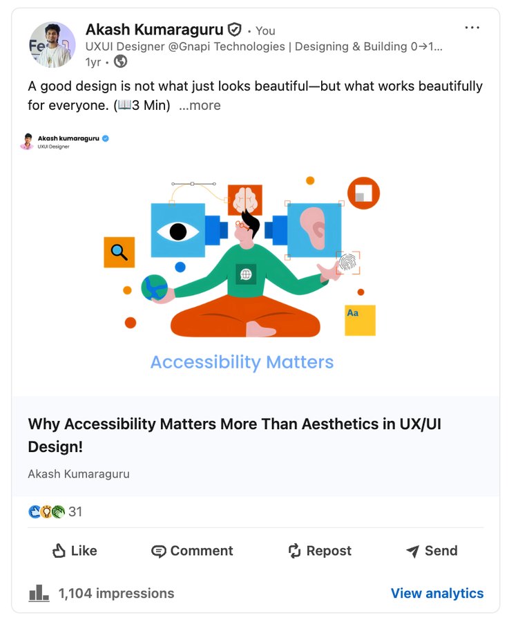 Why Accessibility Matters More Than Aesthetics in UX/UI Design