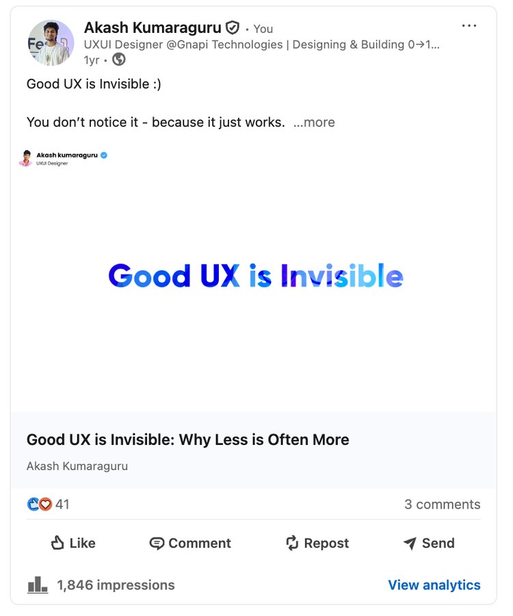 Good UX is Invisible: Why Less is Often More
