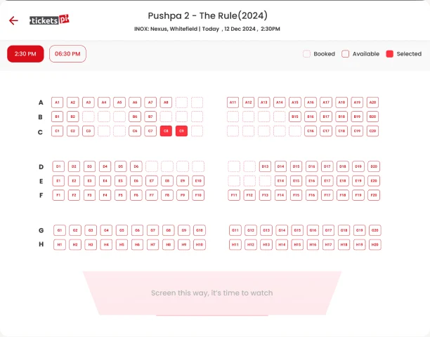 TicketsPi: Explore available seats