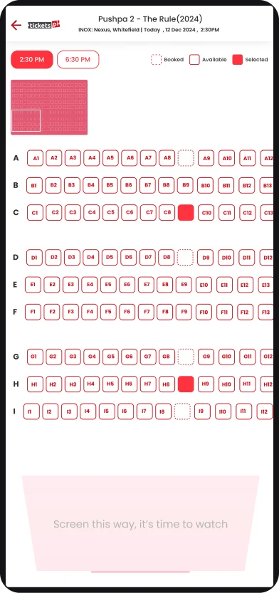 TicketsPi: Available seats