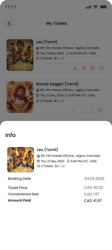 TicketsPi: Ticket information