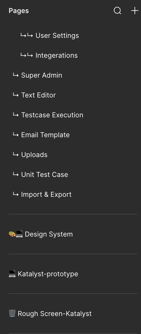 Figma file organization and page structure