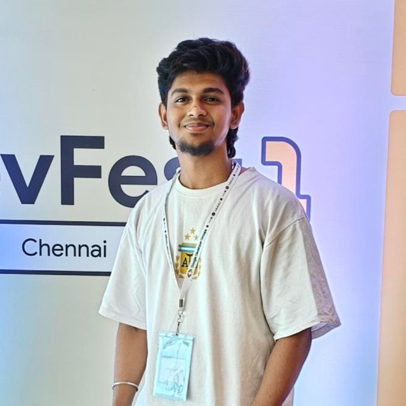 Akash at DevFest Chennai